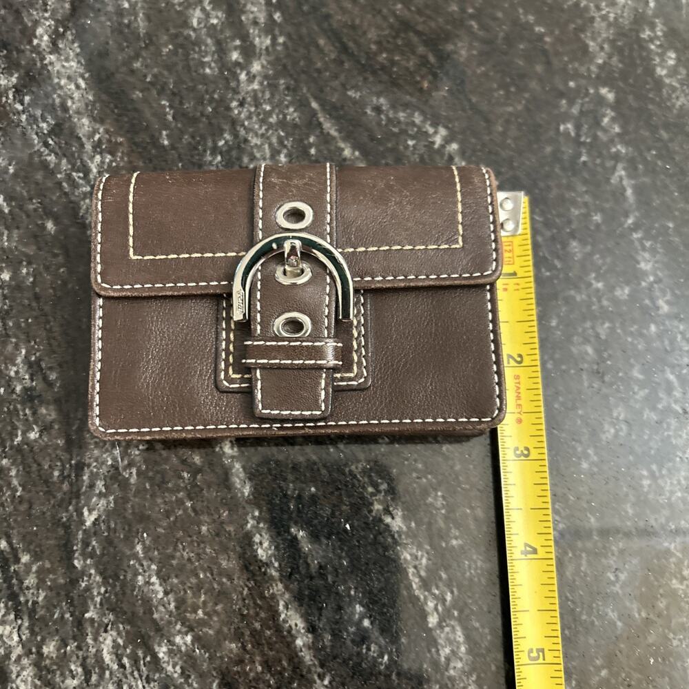 Lot of 2-Coach Signature Soho Wallet Black Leather Buckle Credit Card Coin Purse - Picture 14 of 15